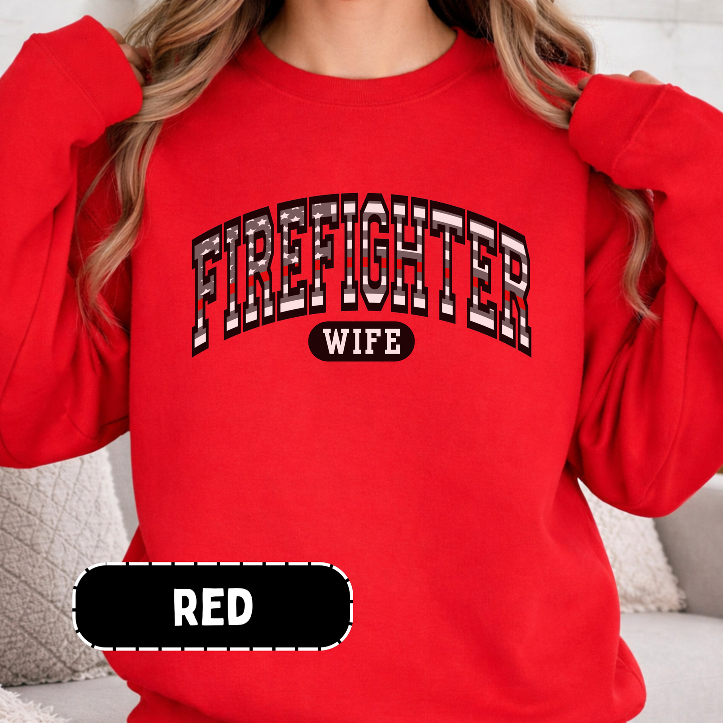 Firefighter Flag Crewneck