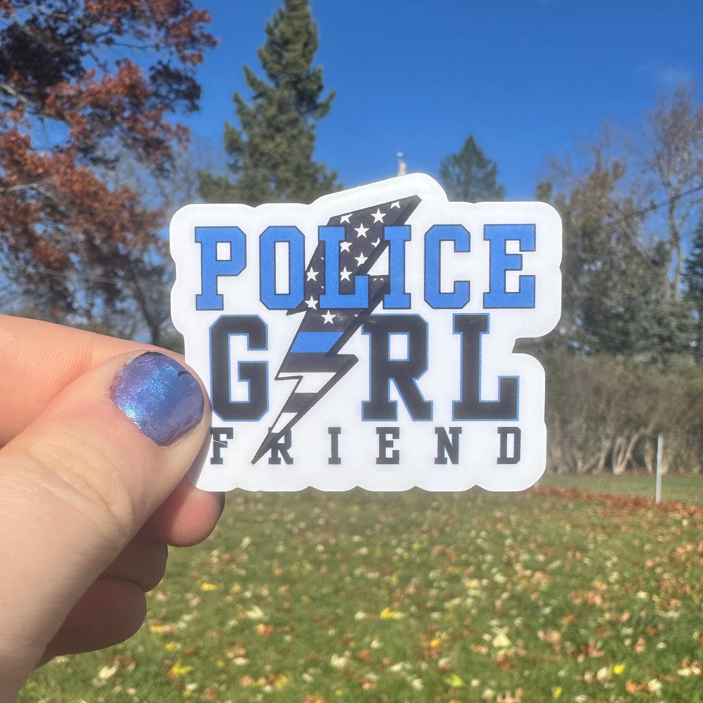 Lightning Police Wife Sticker