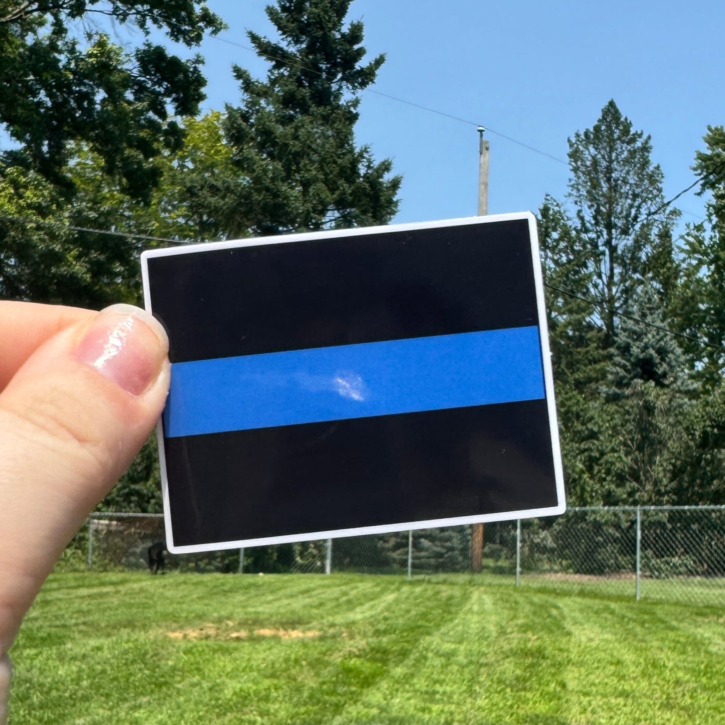 Simple Thin Blue Line Police Sticker