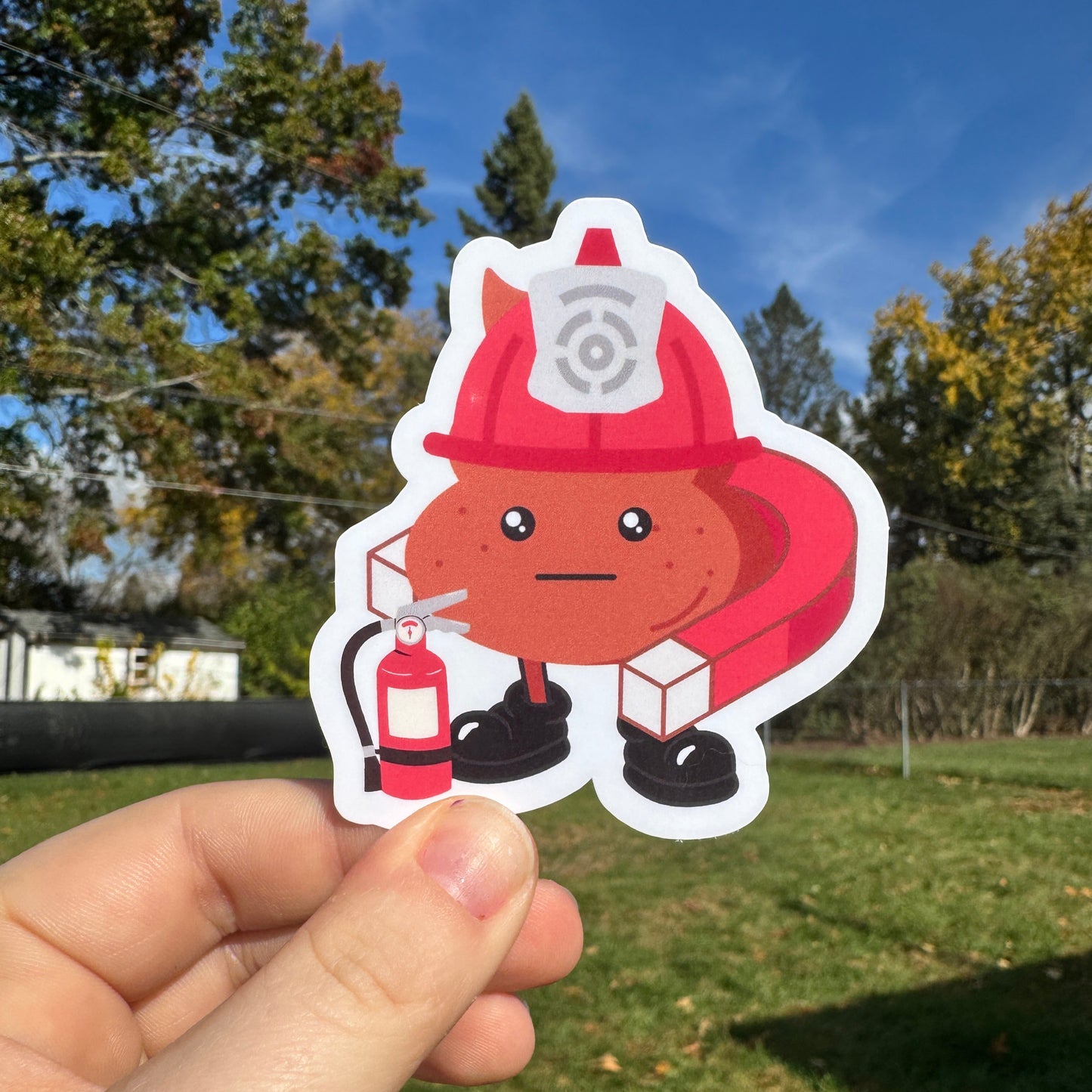 Shit Magnet Fire Sticker