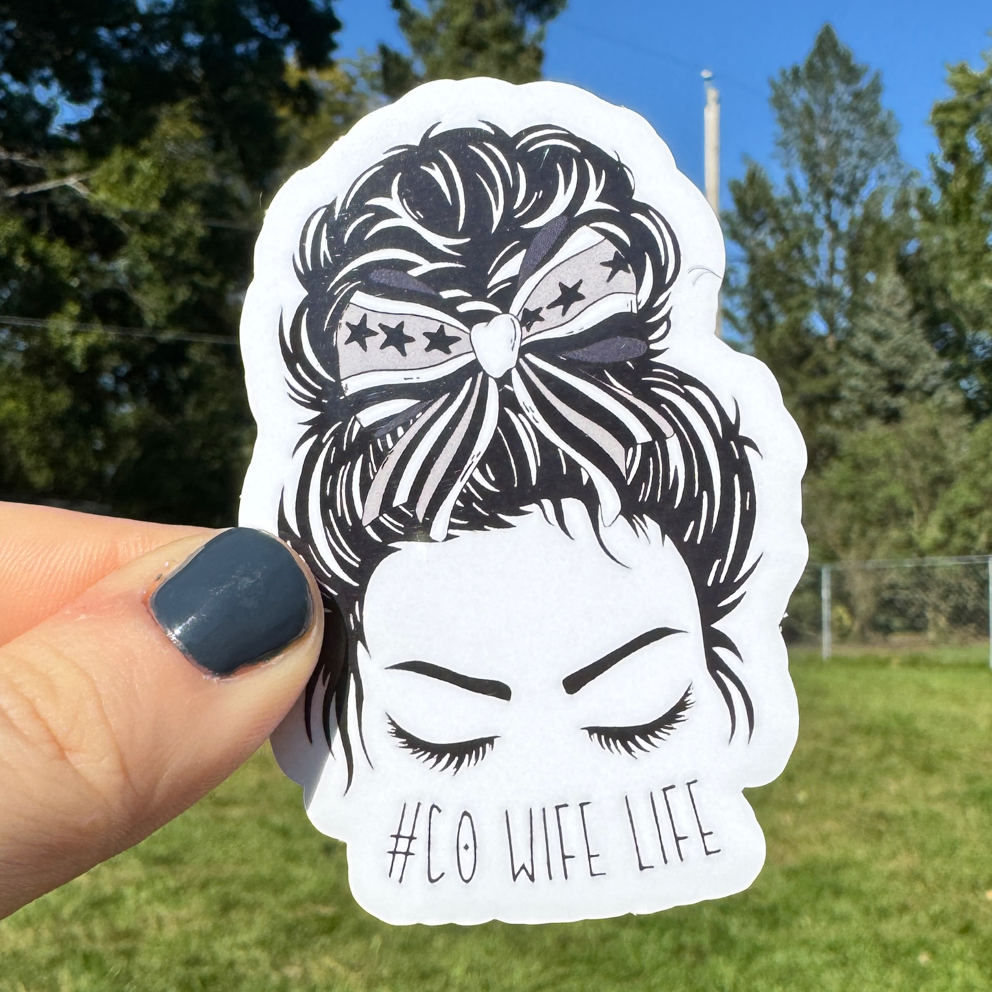 Corrections Messy Bun Sticker