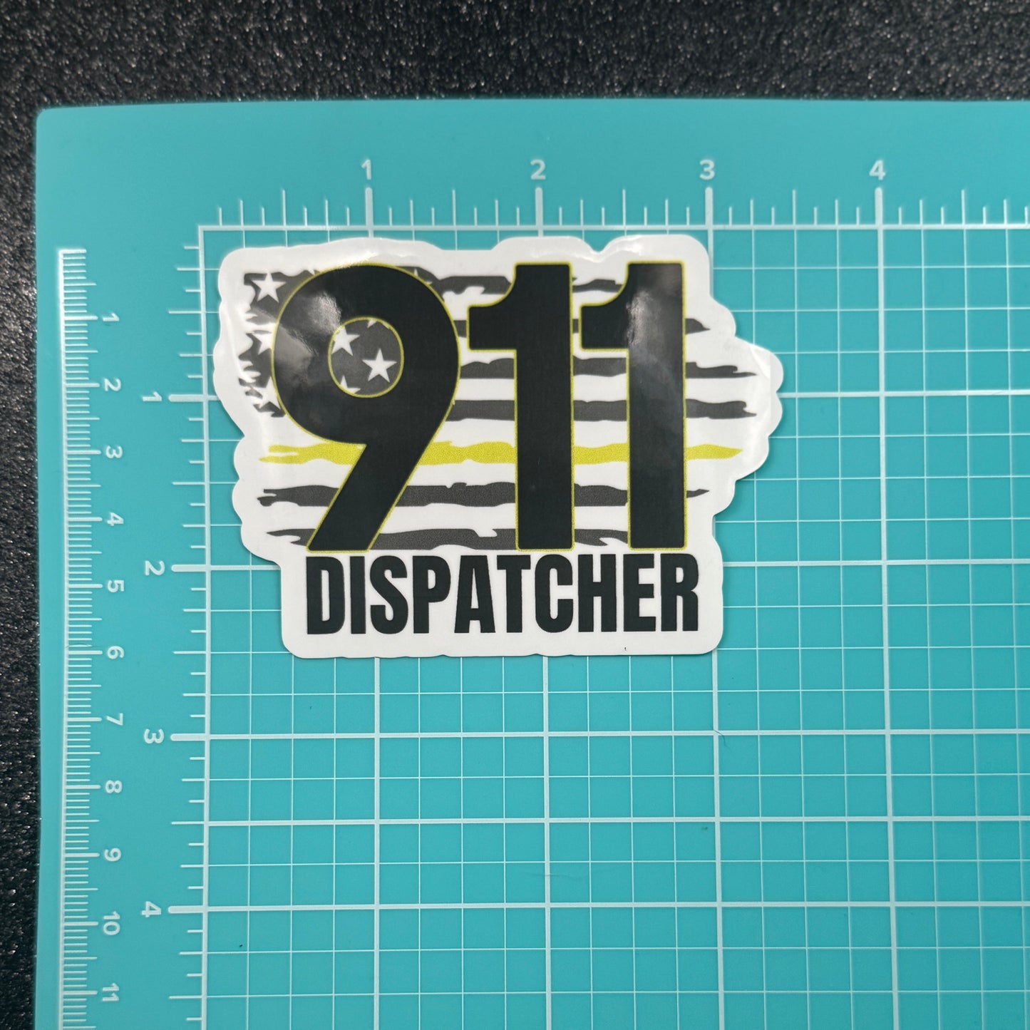 Distressed Dispatch Flag Sticker