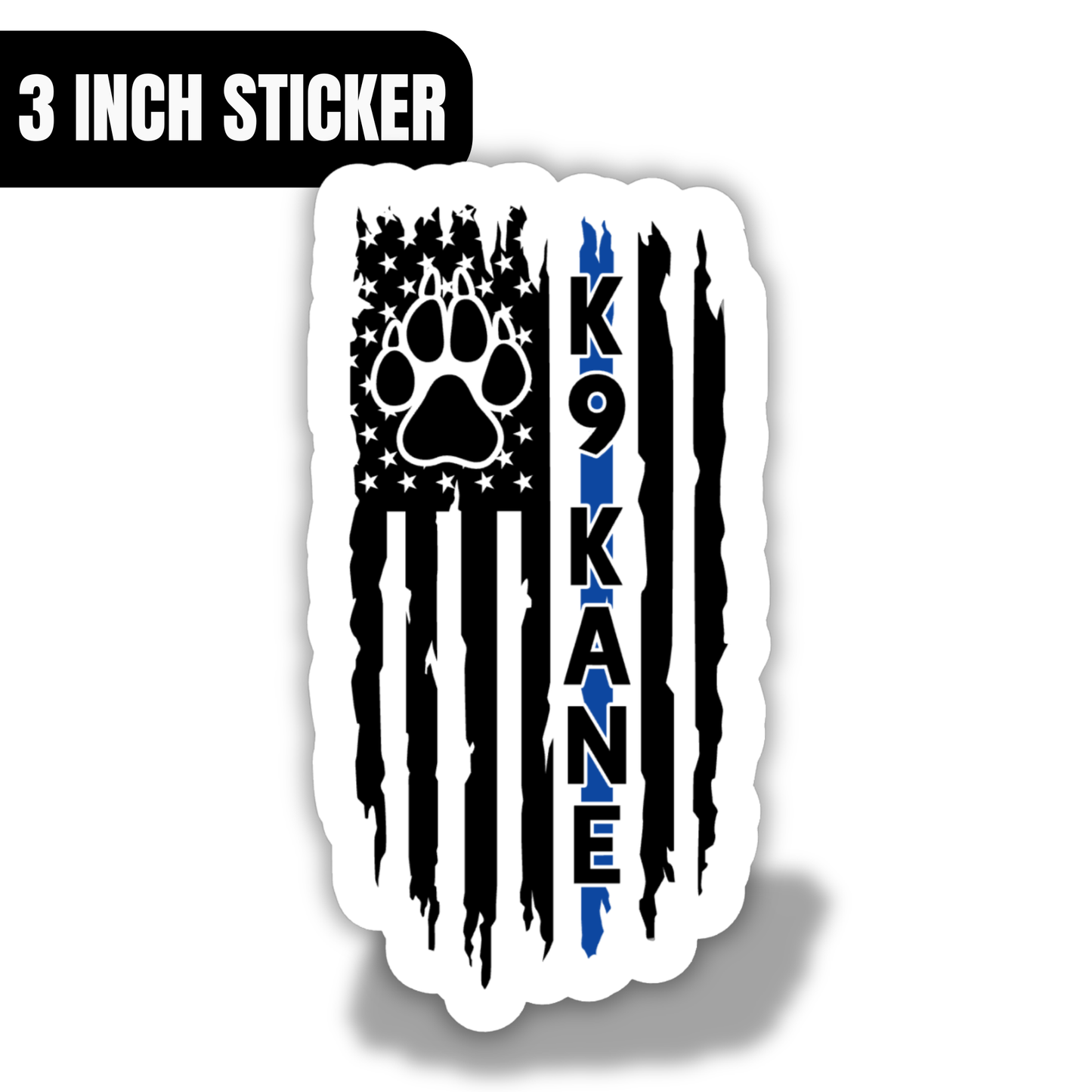 K9 Kane Flag Sticker