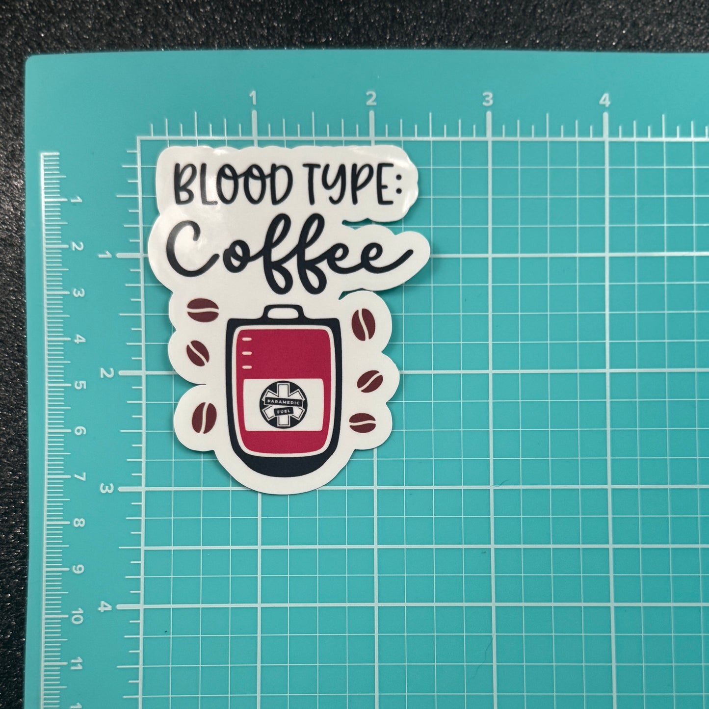 Blood Type Fire/EMT Sticker