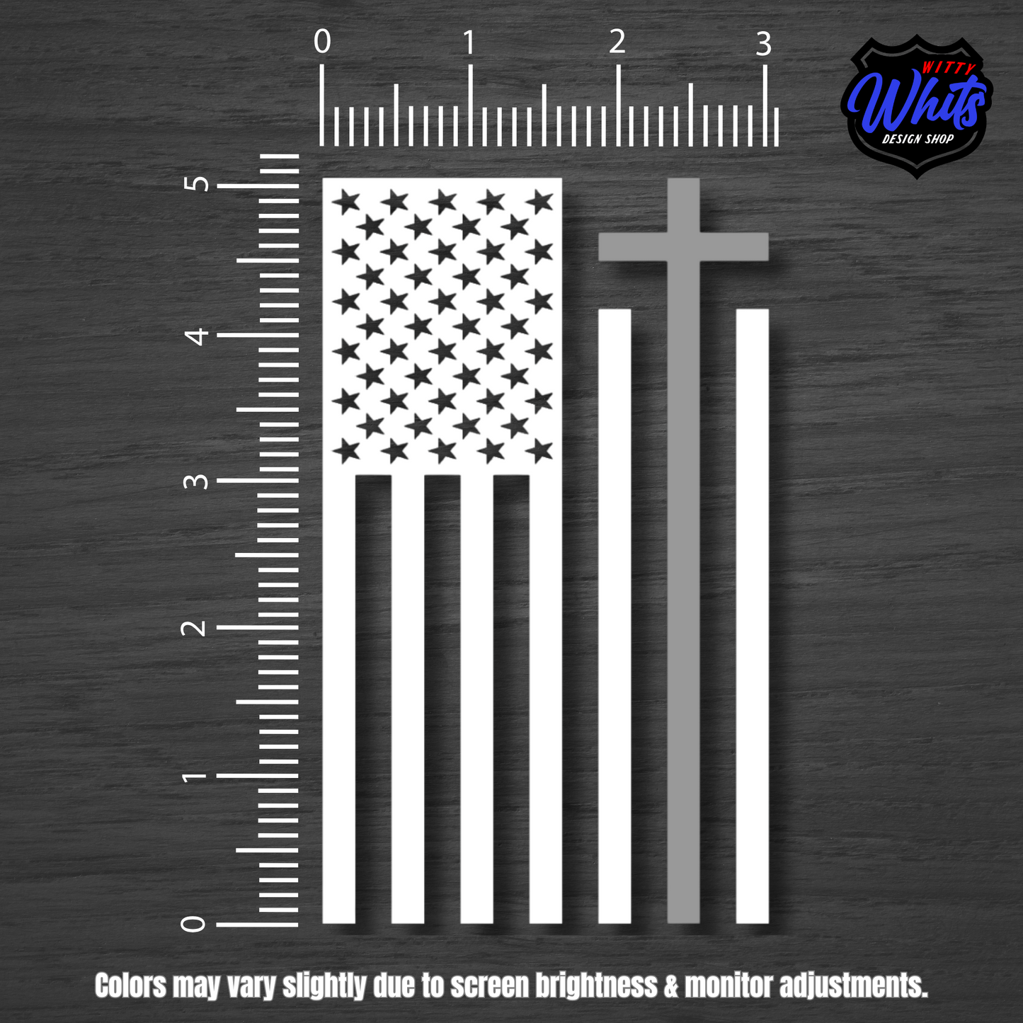Corrections Cross Flag Decal