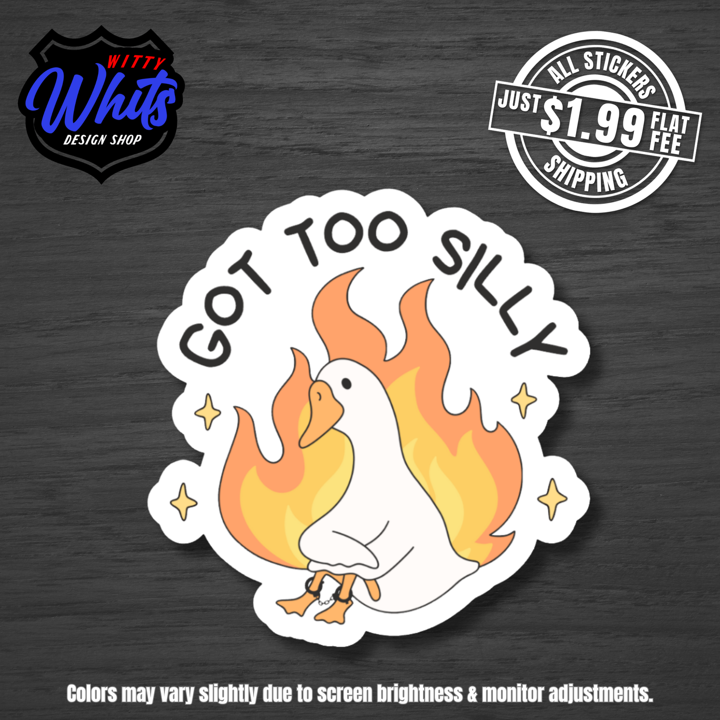 Got Too Silly Corrections Sticker
