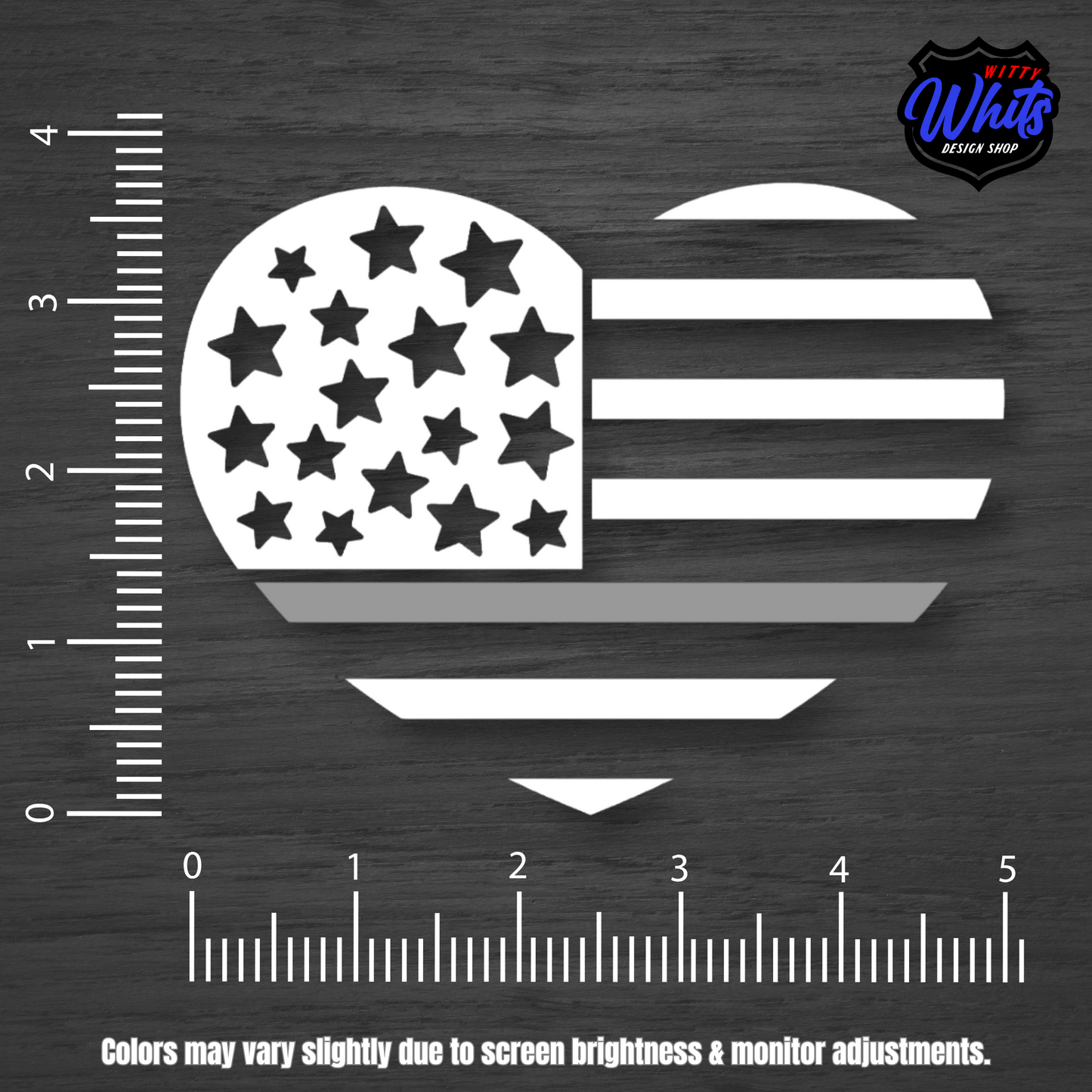 Corrections Heart Flag Decal