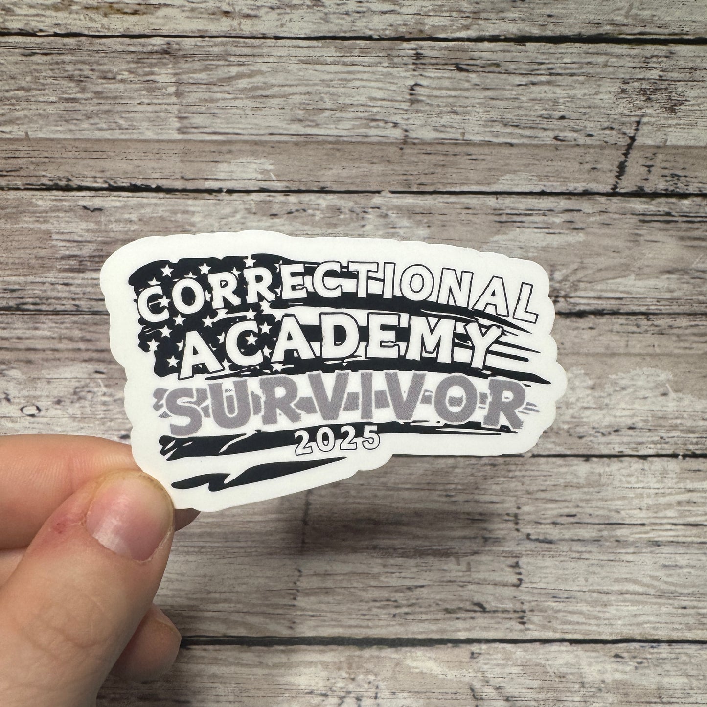Academy Survivor Corrections Sticker