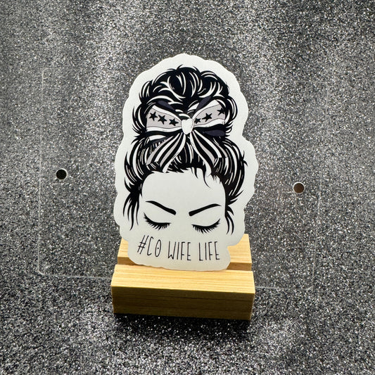 Corrections Messy Bun Sticker