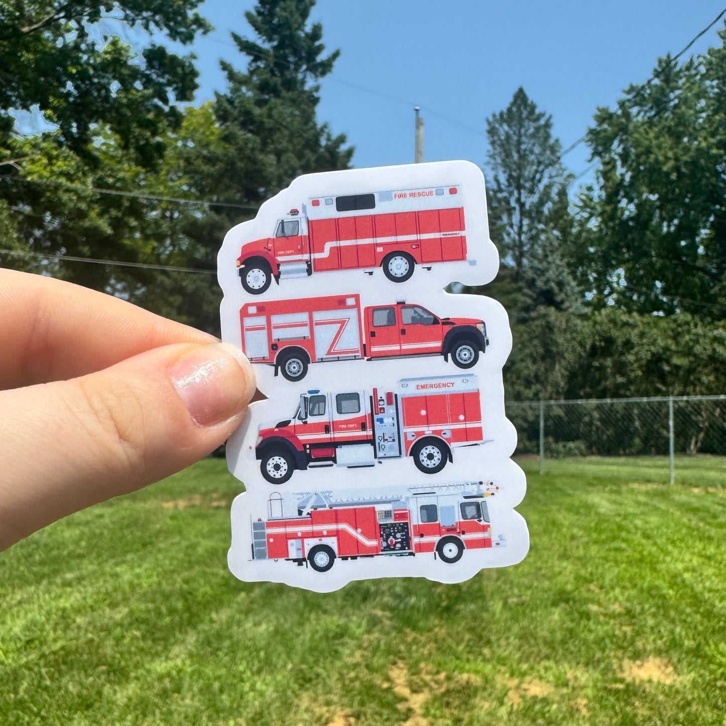 Fire Trucks Sticker