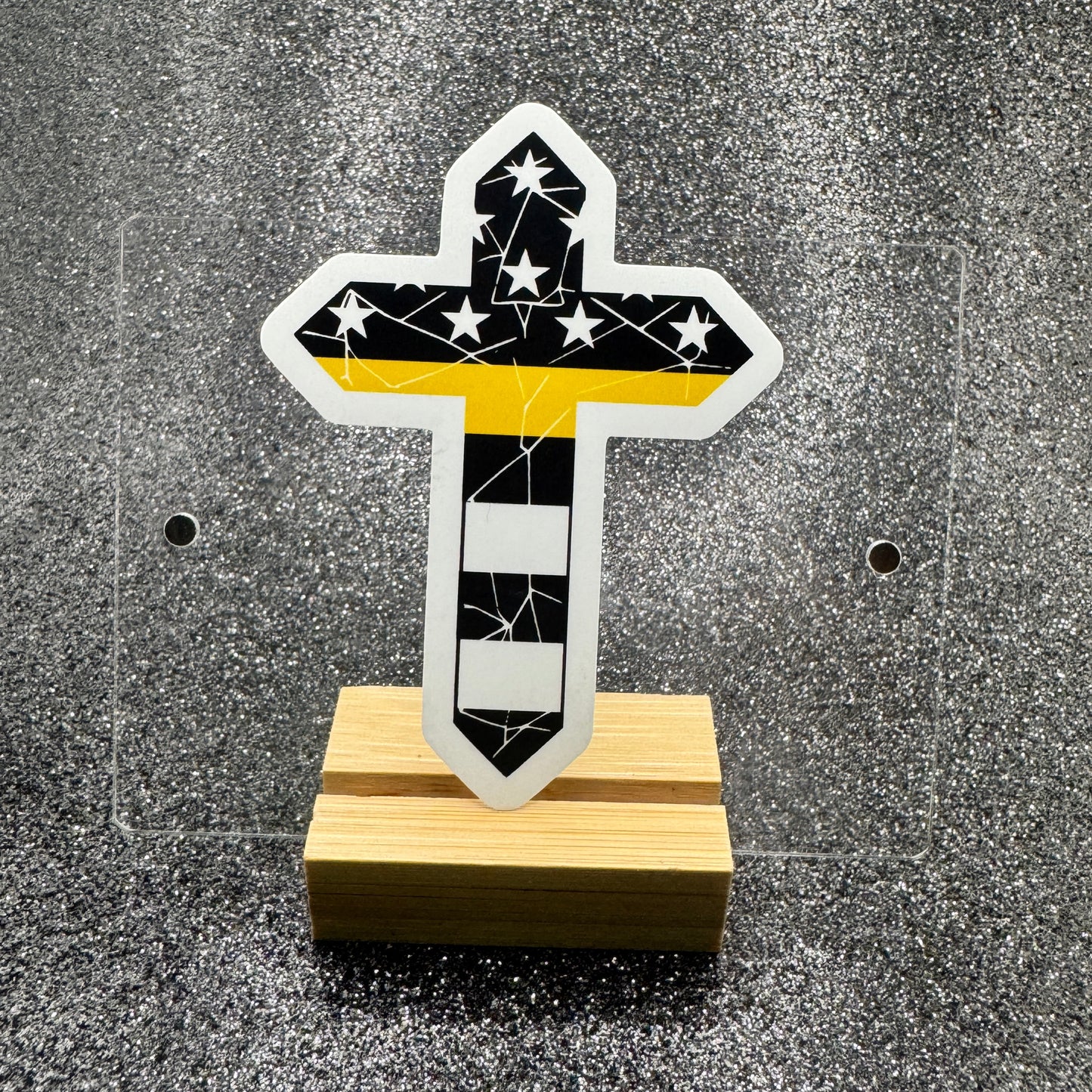 Distressed Dispatch Cross Sticker