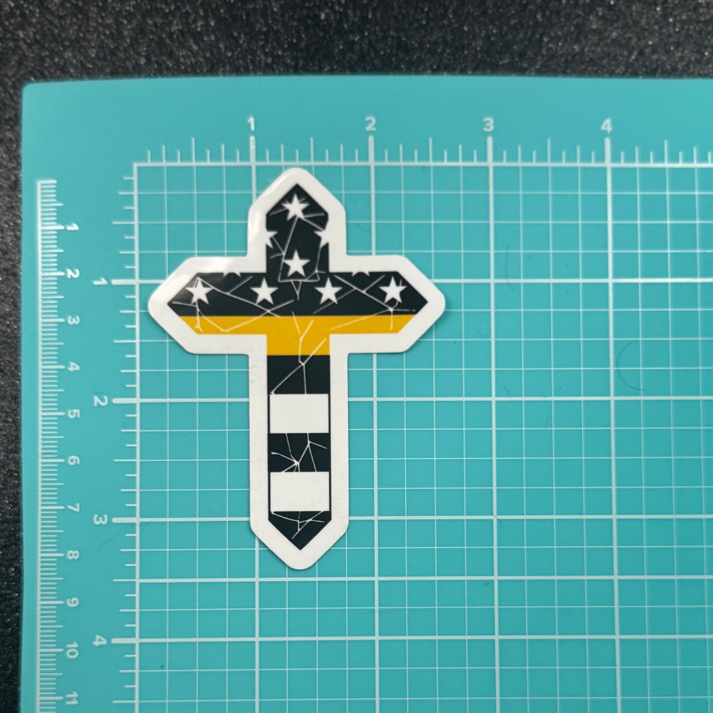 Distressed Dispatch Cross Sticker