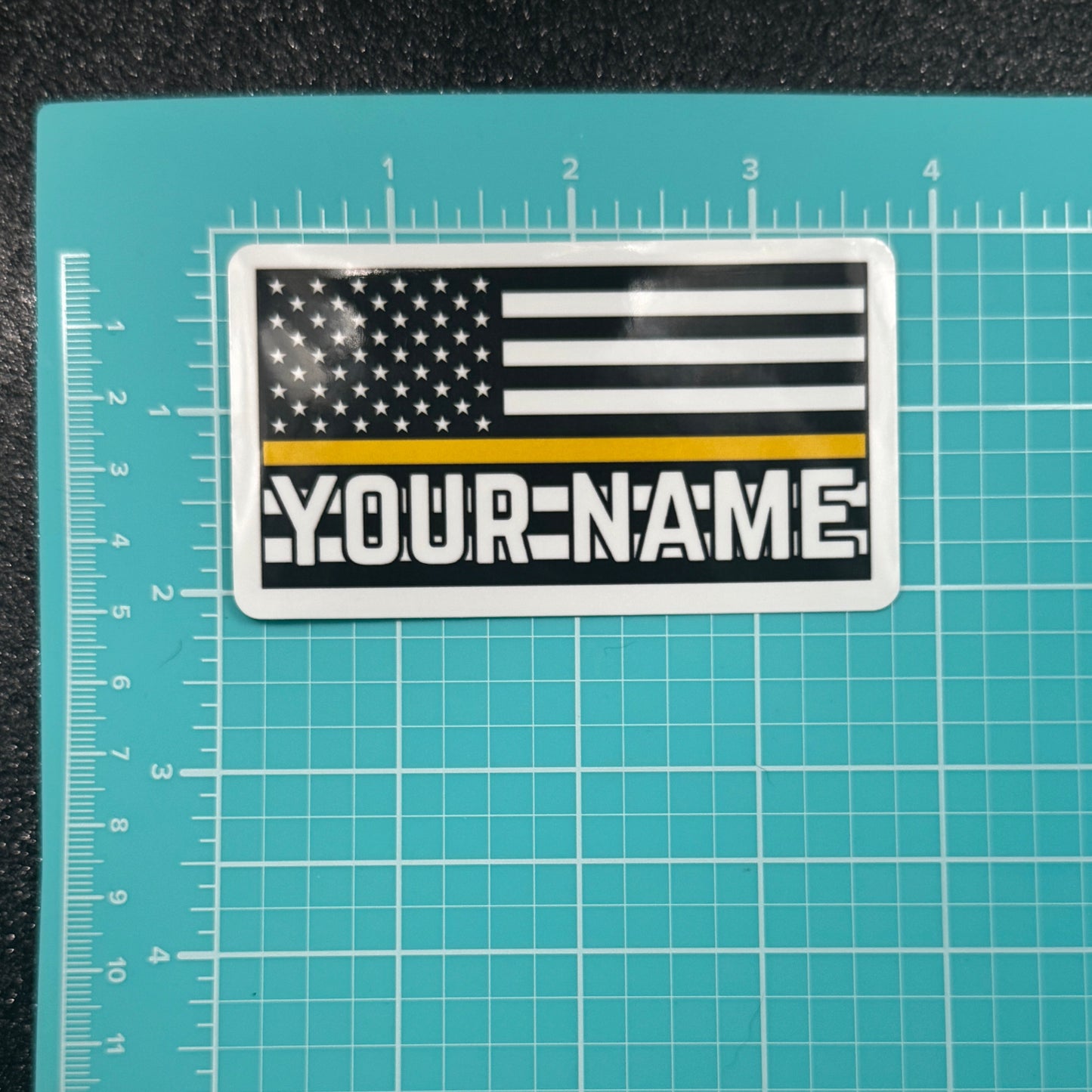 Custom Thin Gold Line Dispatch Flag
