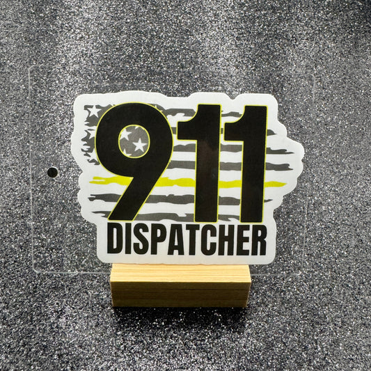 Distressed Dispatch Flag Sticker