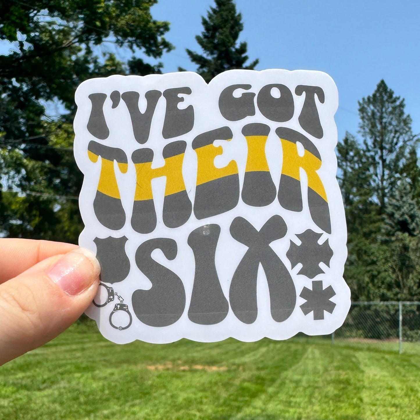 I've Got Their Six Wavy Dispatch Sticker