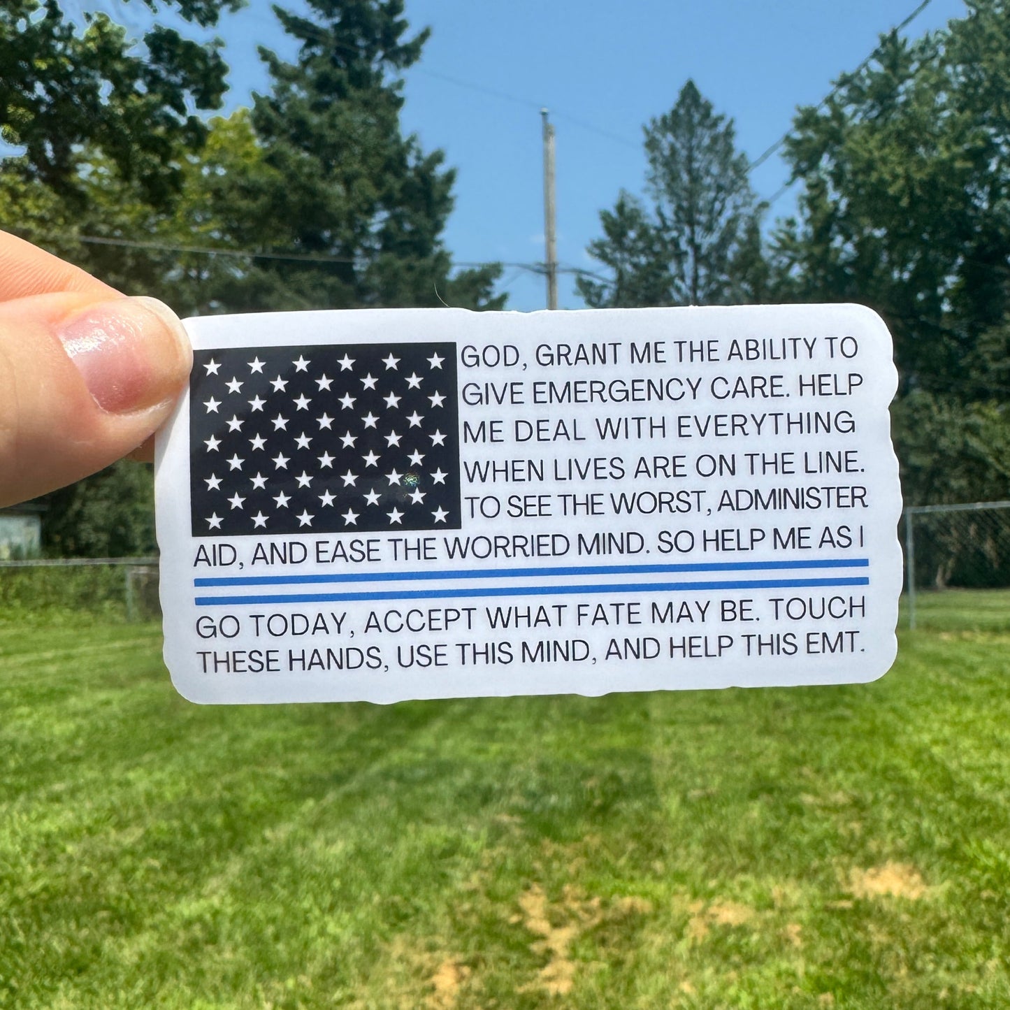 EMS Prayer Sticker