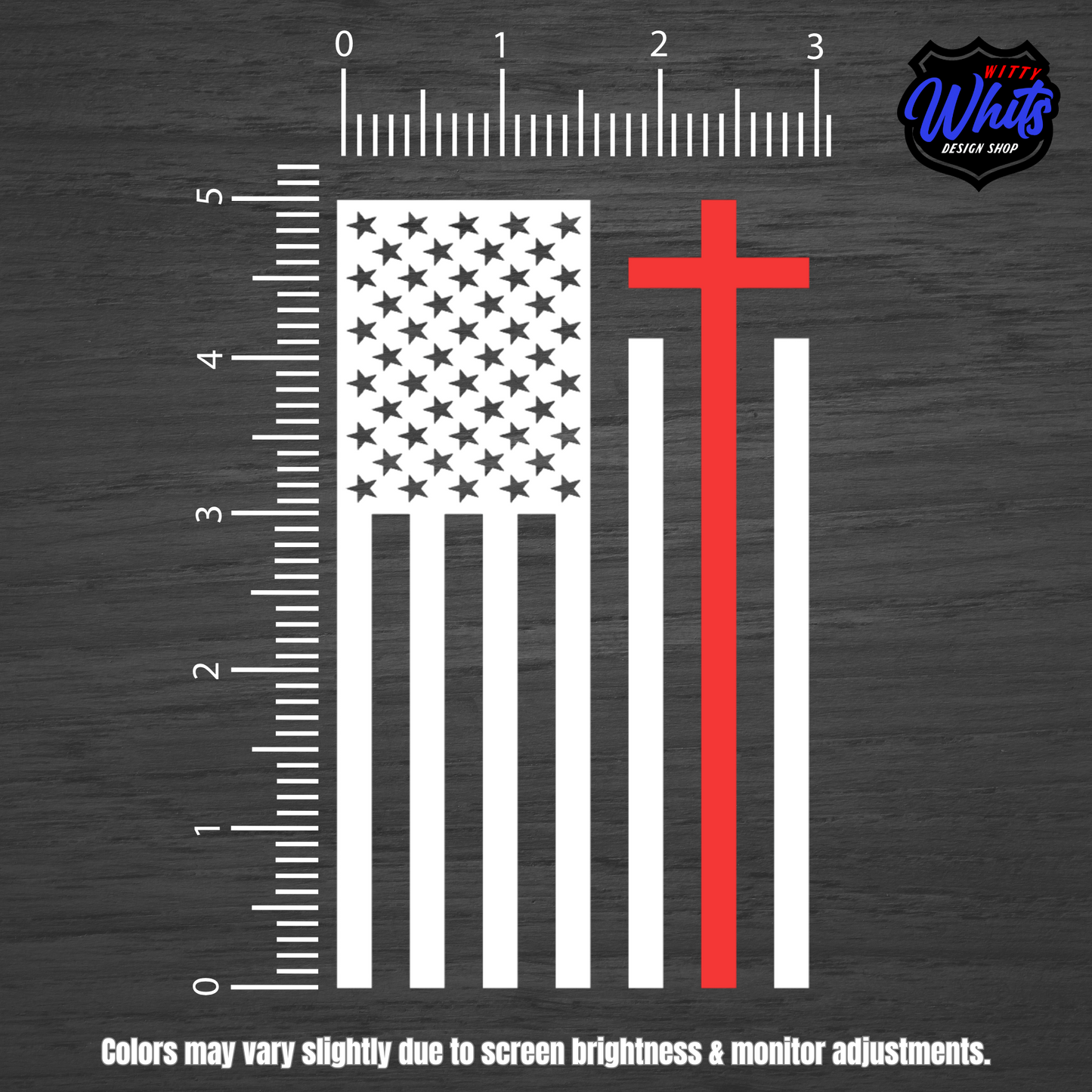 Fire Cross Flag Decal