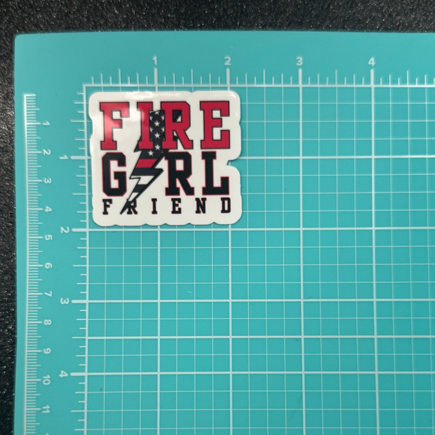 Lightning Firefighter Wife Sticker