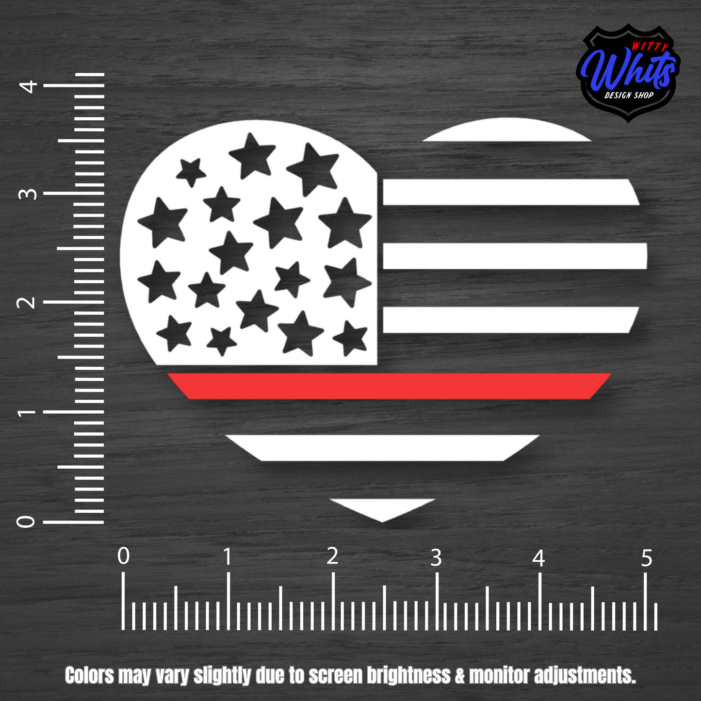 Fire Heart Flag Decal