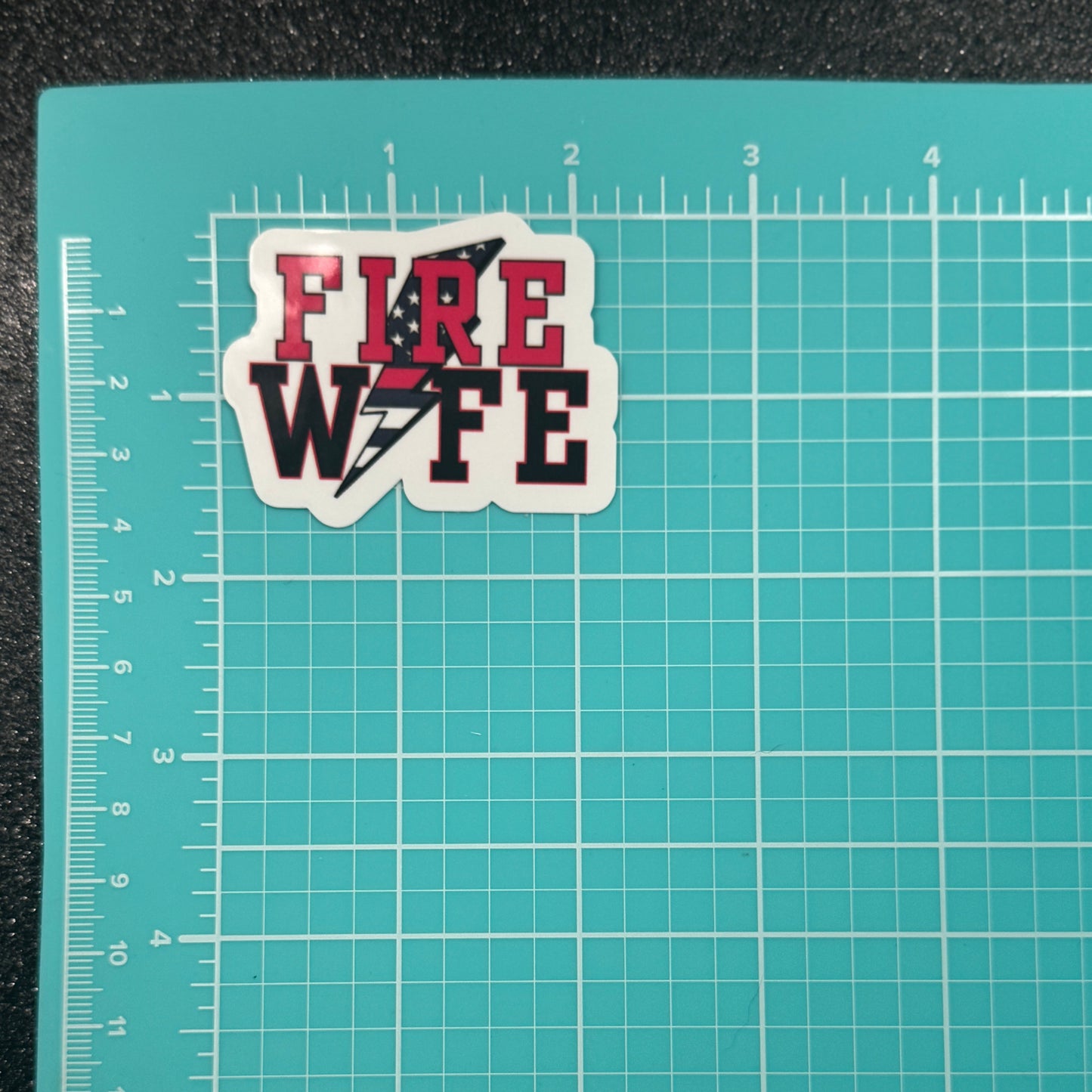Lightning Firefighter Wife Sticker