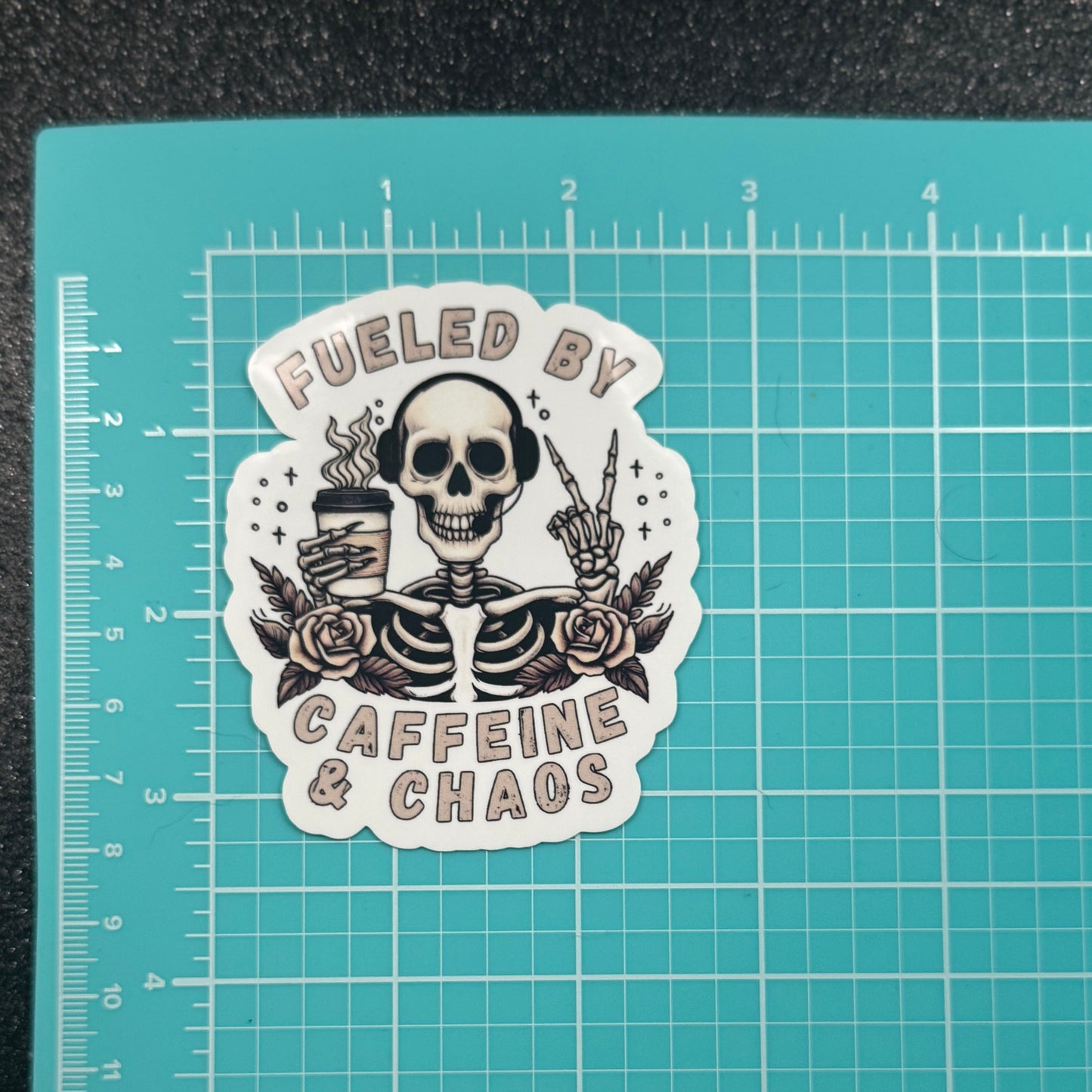 Caffeine and Chaos Dispatch Sticker