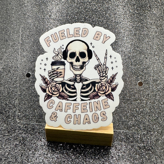 Caffeine and Chaos Dispatch Sticker