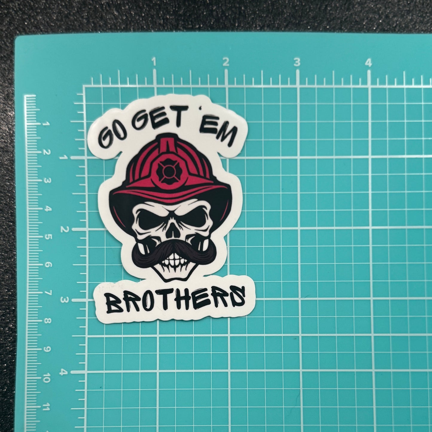 Go Get 'Em Brothers Fire Sticker