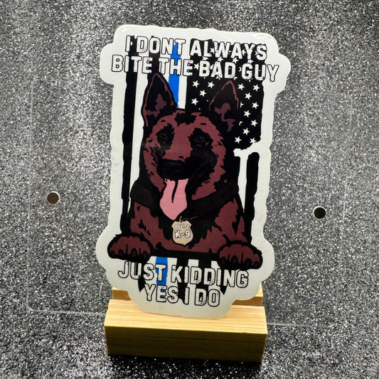 Bite the Bad Guys Police Sticker