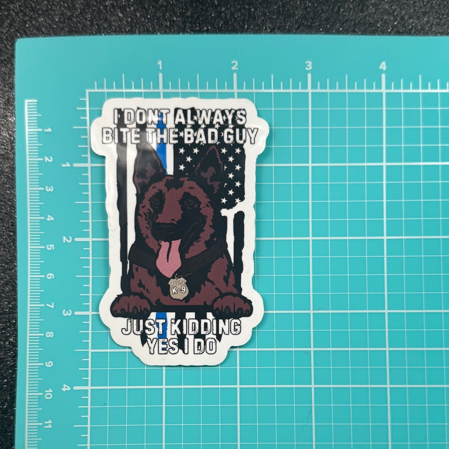 Bite the Bad Guys Police Sticker