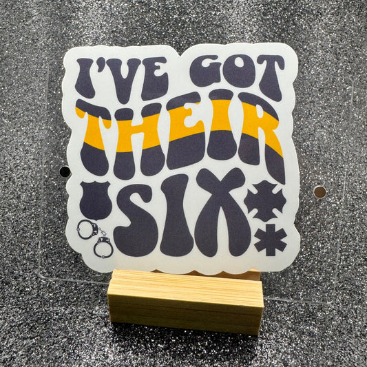 I've Got Their Six Wavy Dispatch Sticker