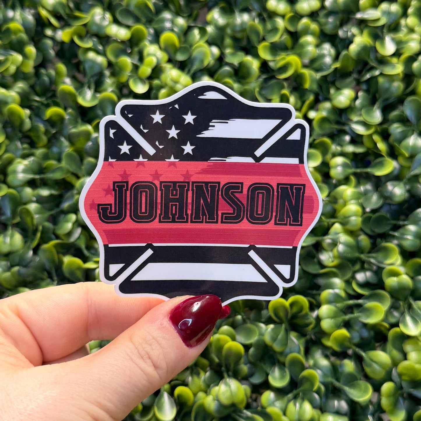 Custom Badge Fire Sticker