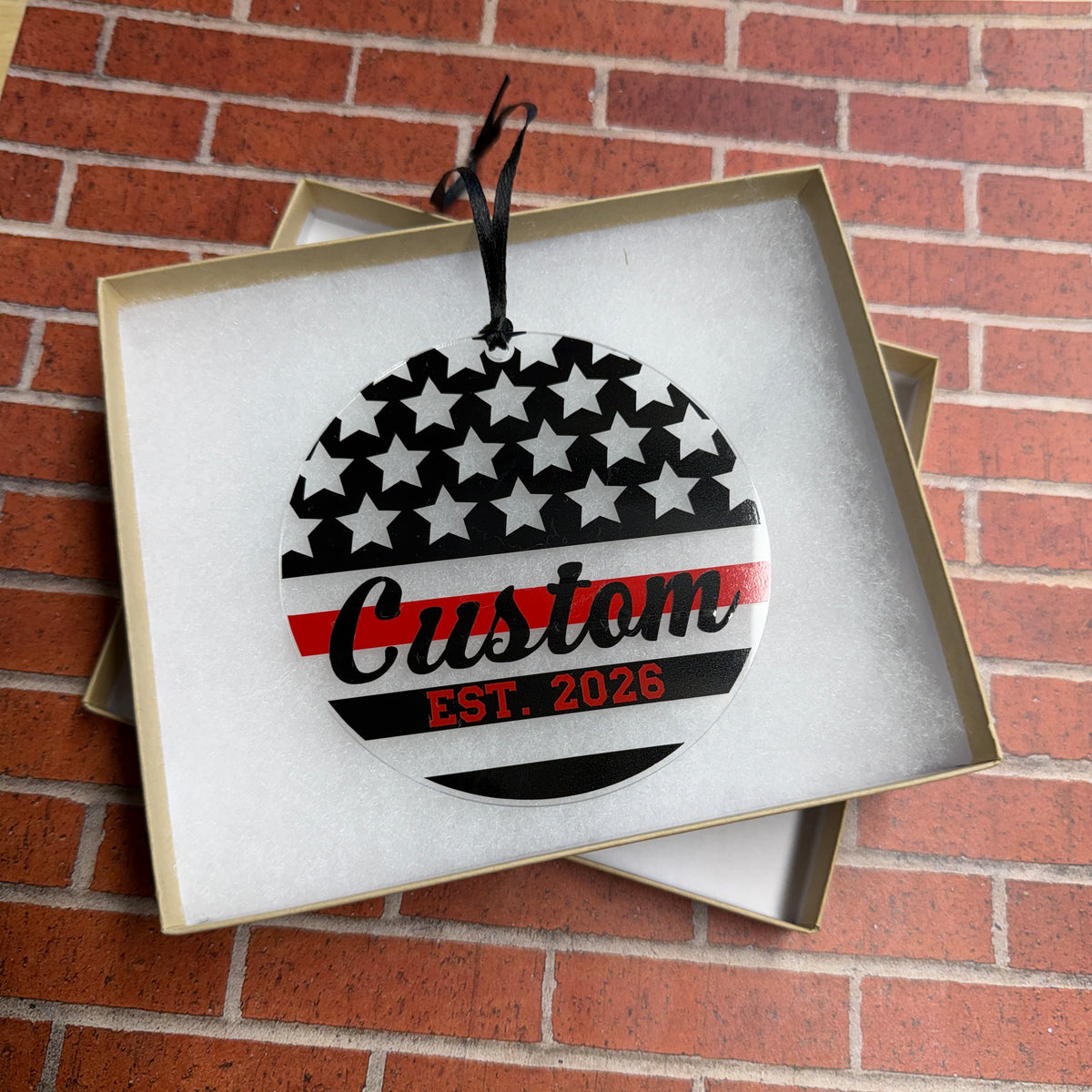 Acrylic Firefighter Ornament