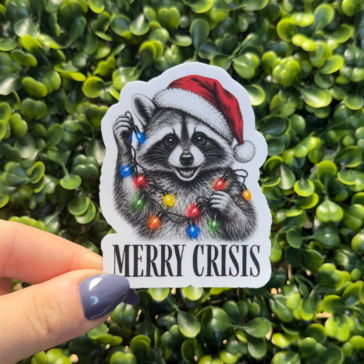 Merry Crisis Holiday Sticker