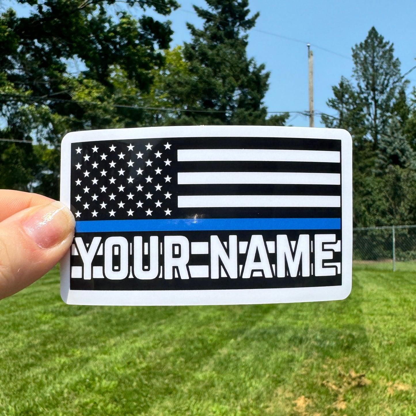 Custom Thin Blue Line Police Flag
