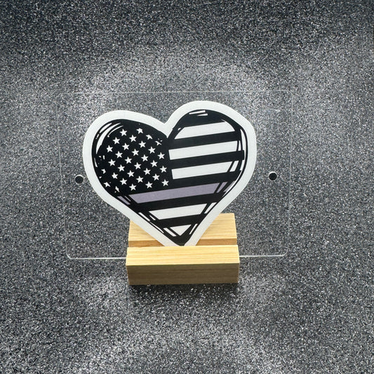 Corrections Heart Flag Sticker