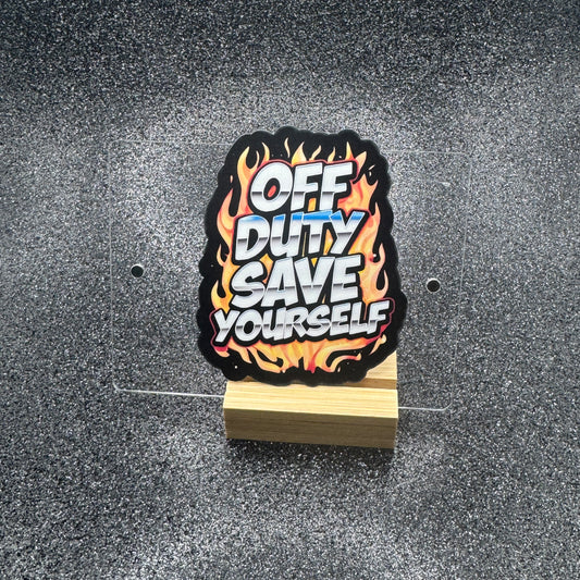 Off Duty Firefighter Sticker