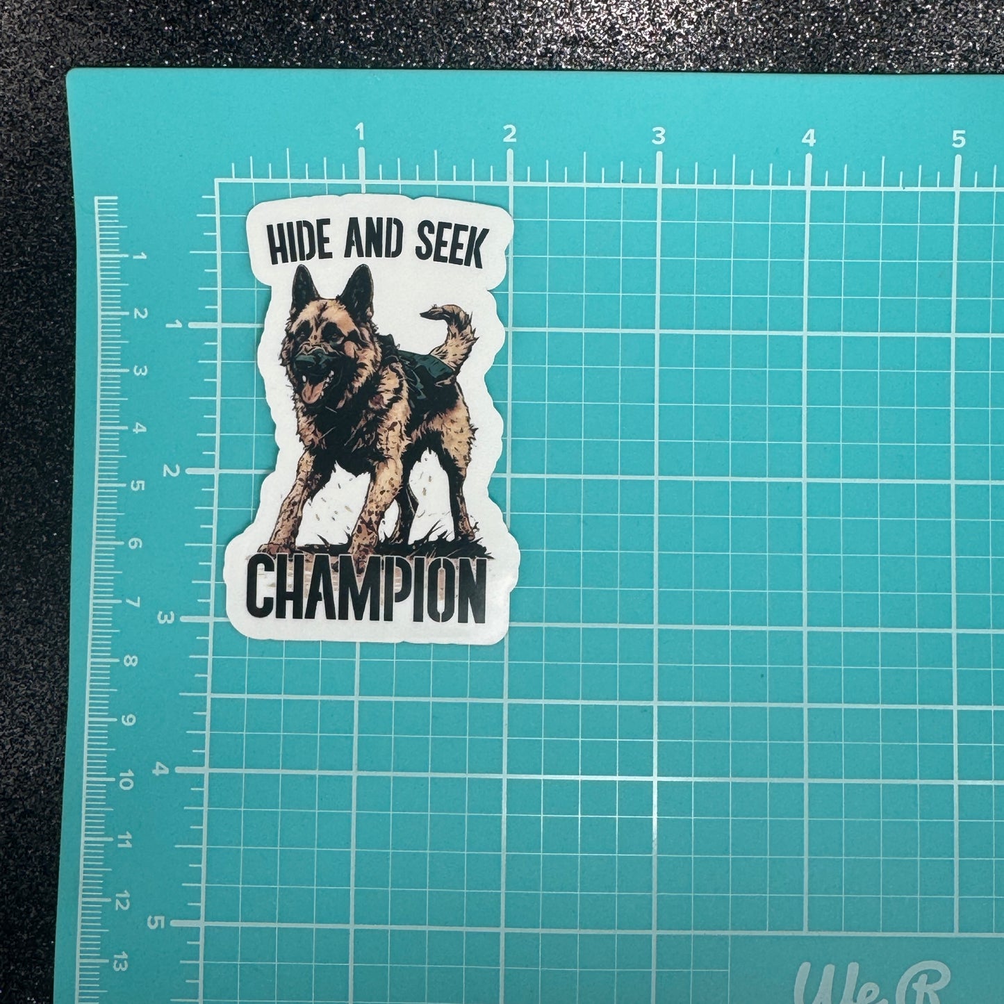 Hide and Seek Champion Police Sticker
