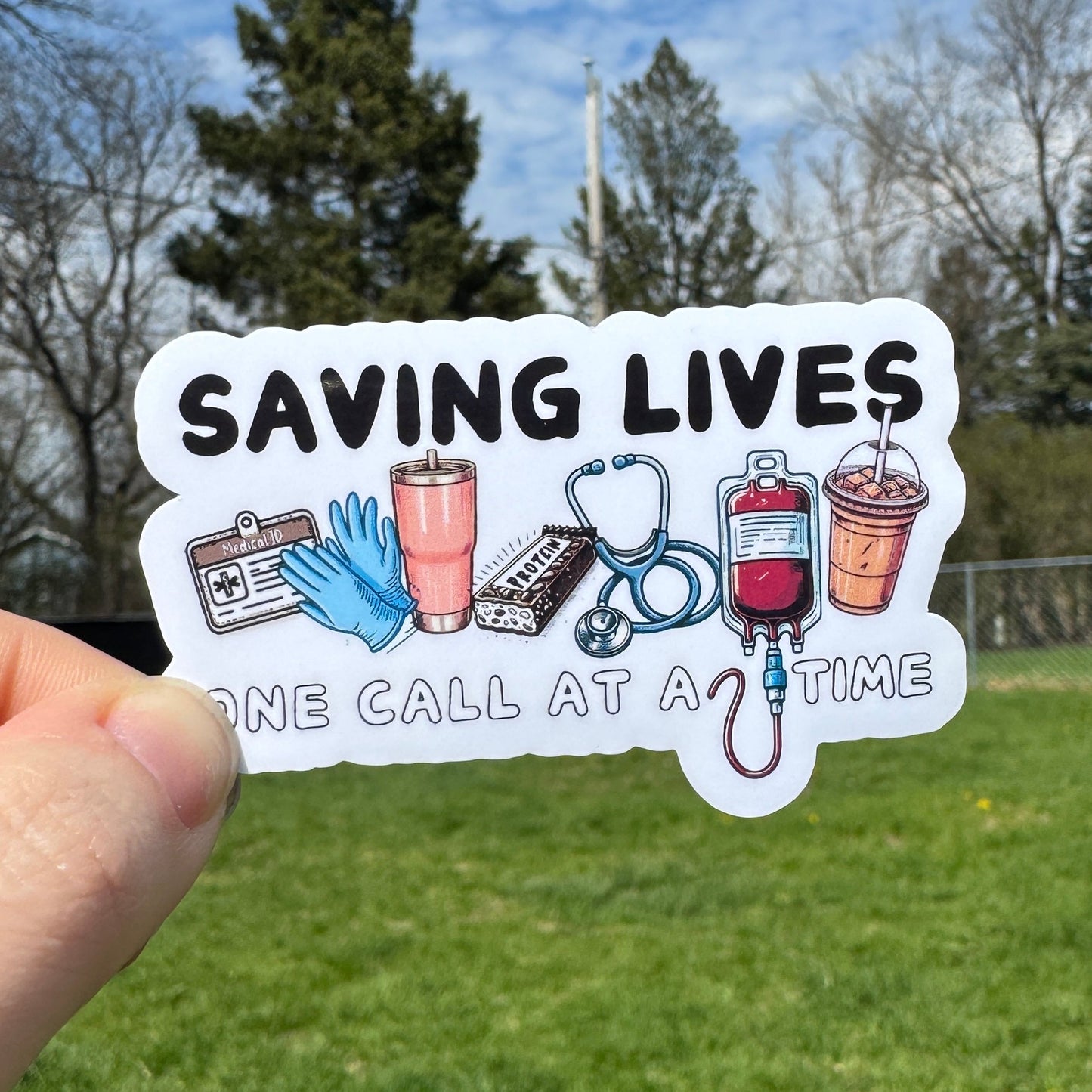 Saving Lives EMS Sticker