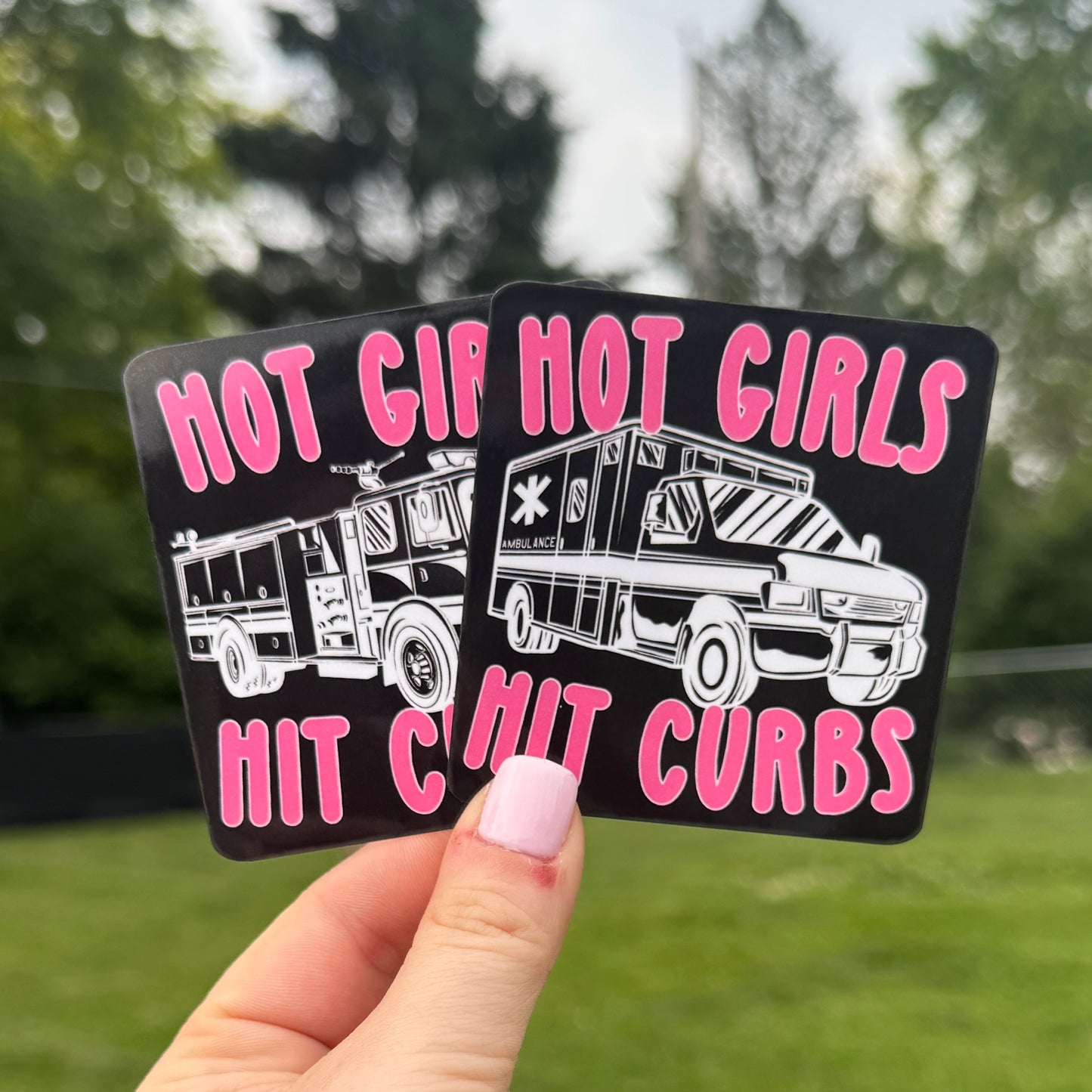 Hot Girls Firefighter Sticker