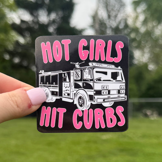 Hot Girls Firefighter Sticker