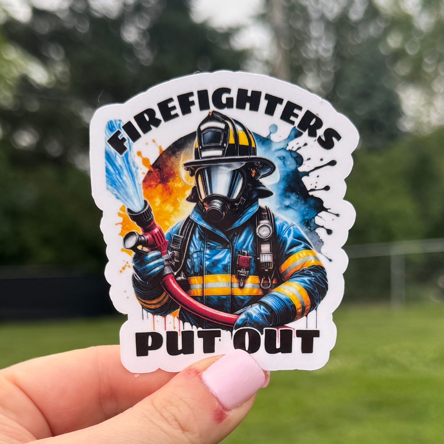 Firefighters Put Out Sticker