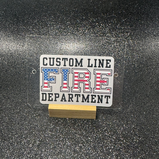 Custom Fire Department Sticker