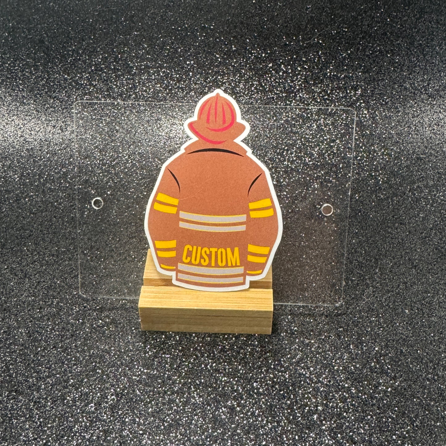 Custom Firefighter Jacket Sticker