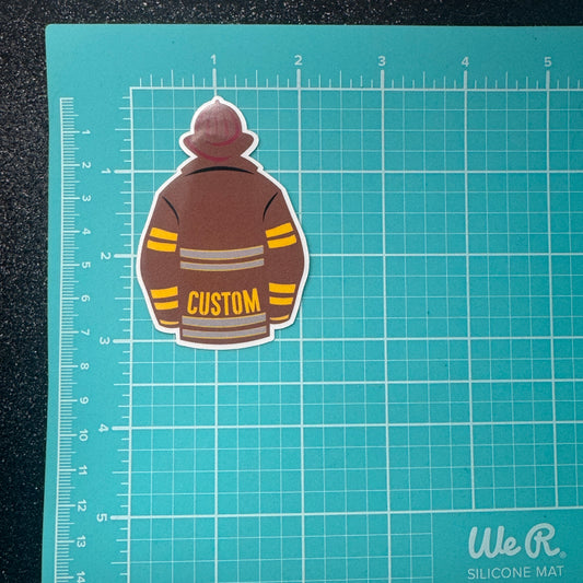 Custom Firefighter Jacket Sticker