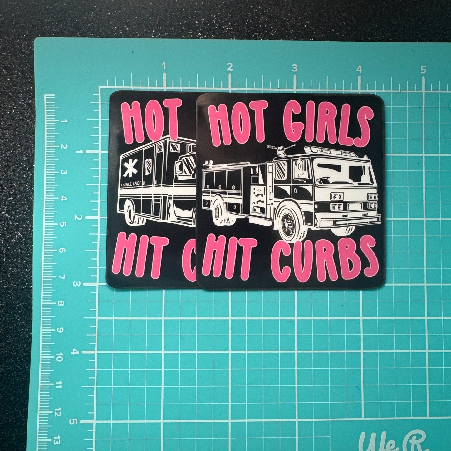 Hot Girls Firefighter Sticker