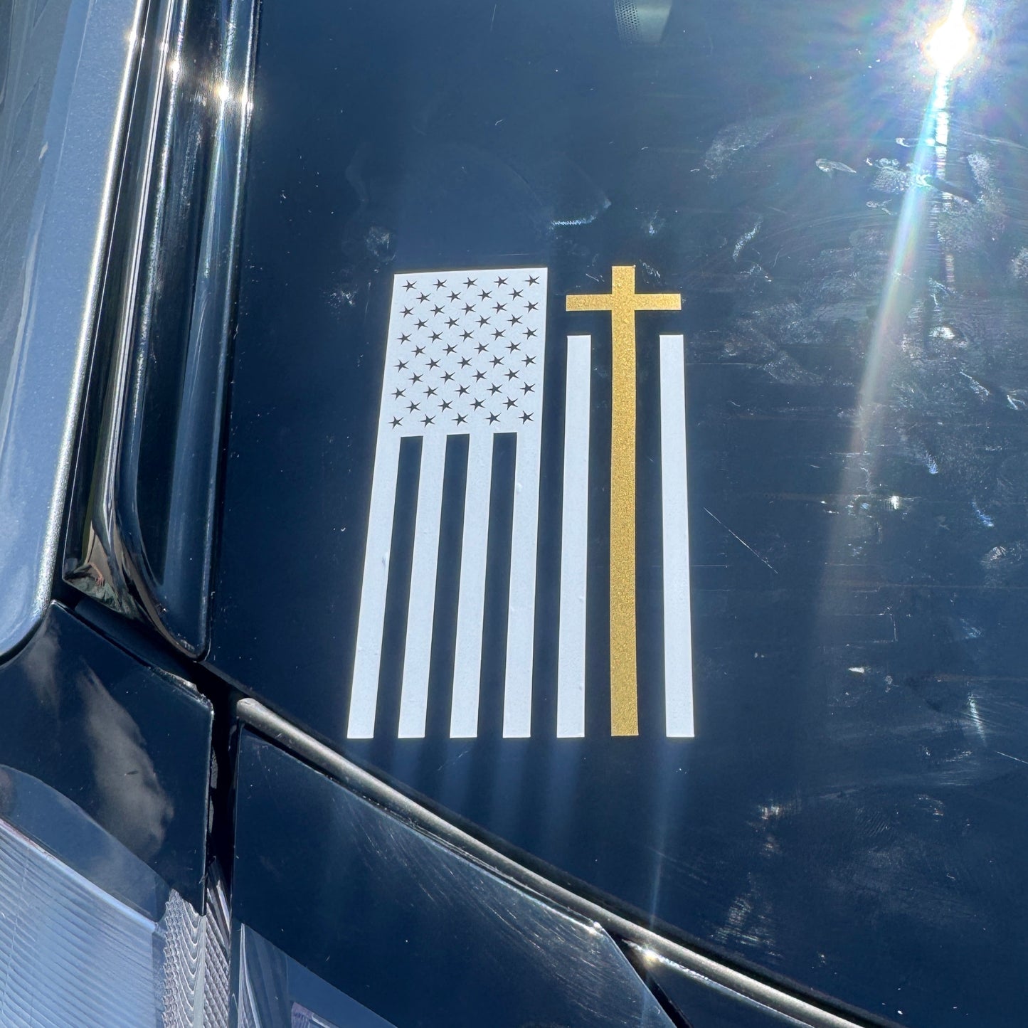 Dispatch Cross Flag Decal