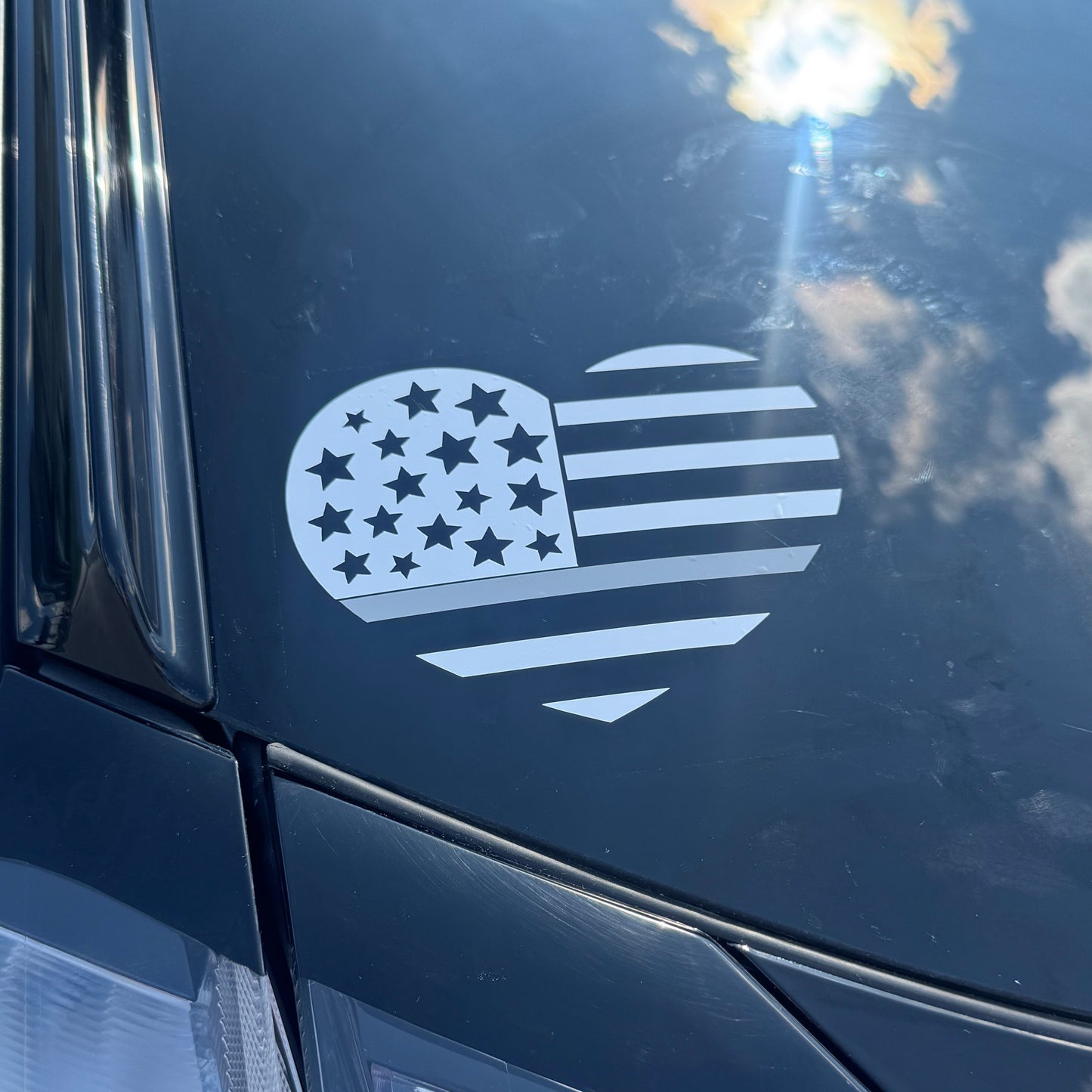 Corrections Heart Flag Decal