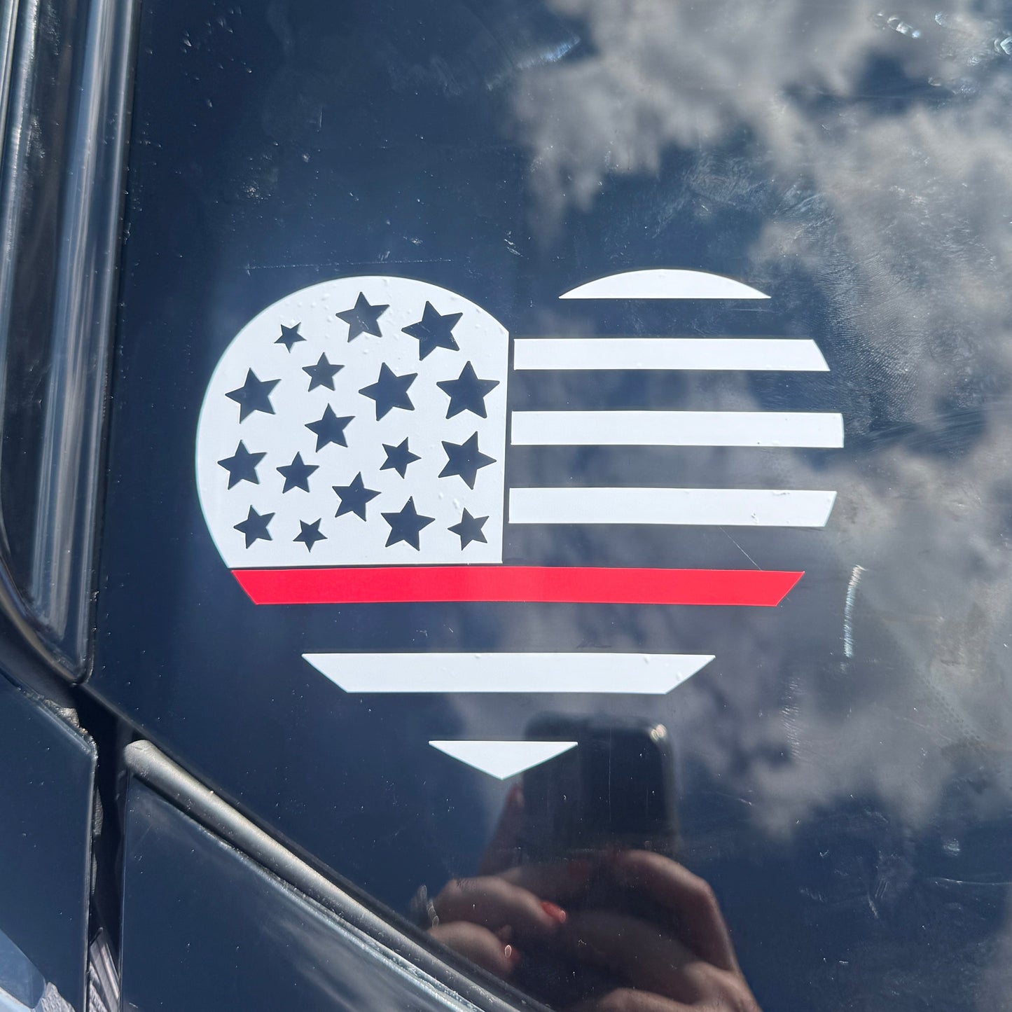 Fire Heart Flag Decal