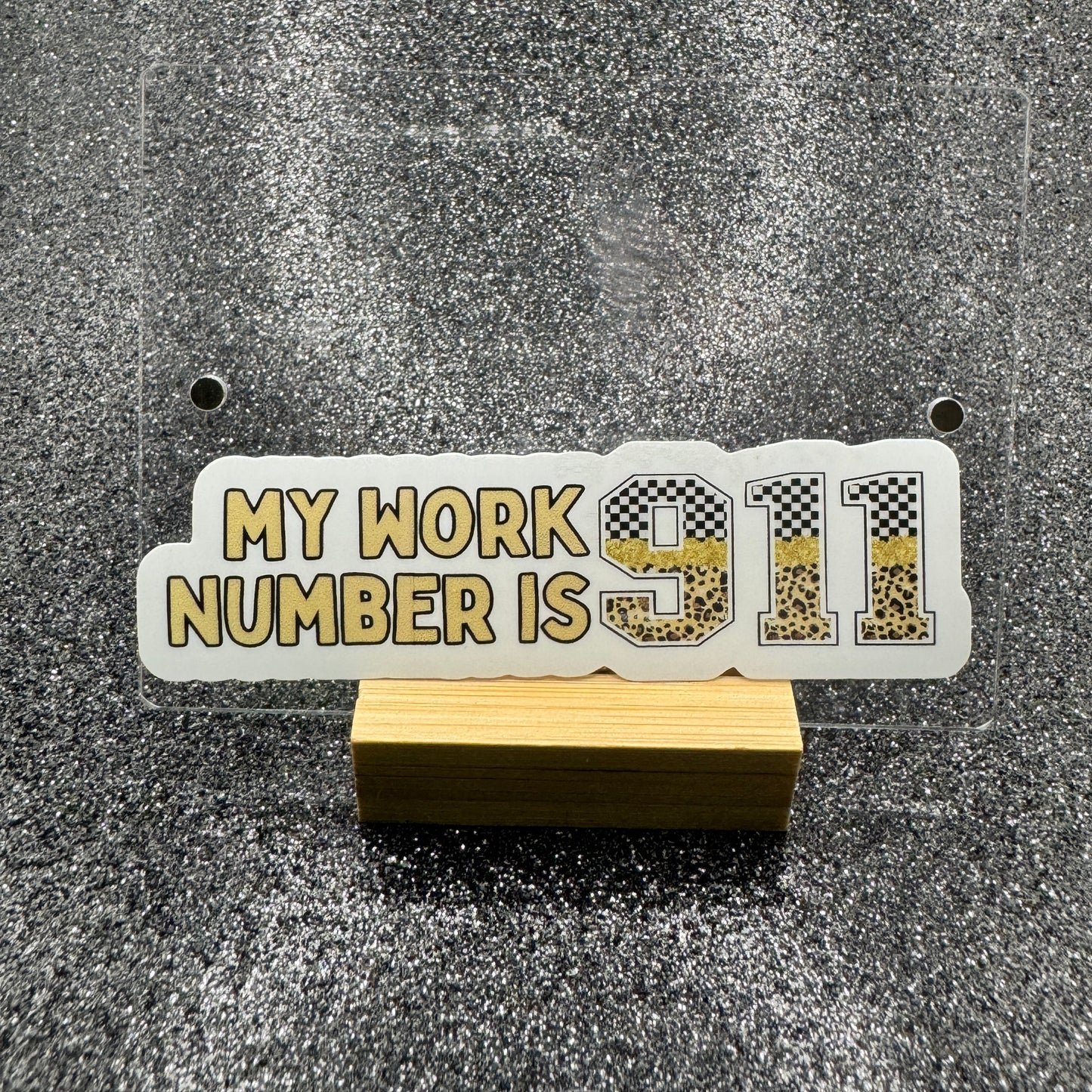 My Work Number Dispatch Sticker