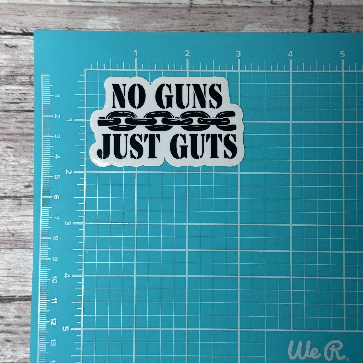 No Guns Just Cuts Corrections Sticker